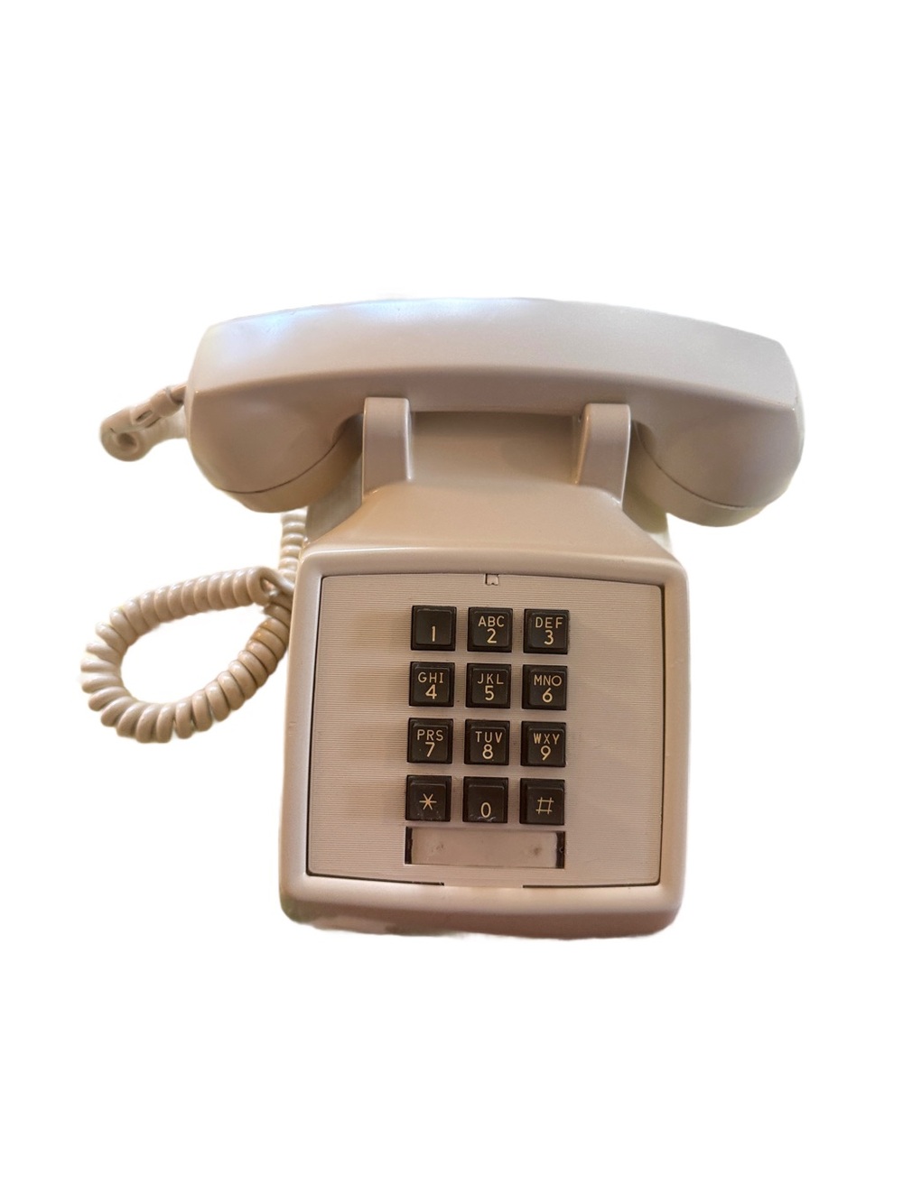 Bell Canada Beige Corded Desk Telephone with Push-Button Keypad